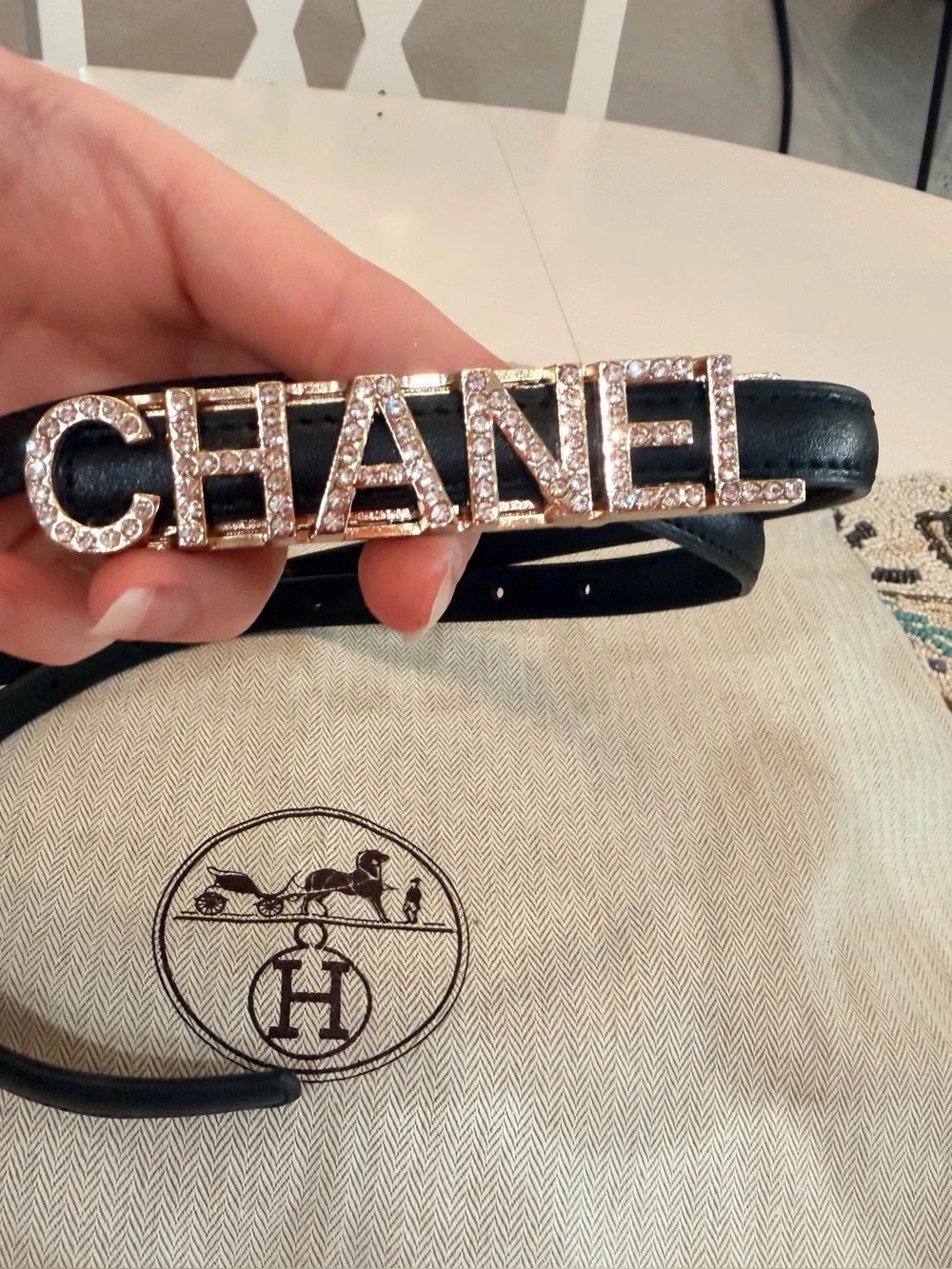 CC Bling belt lether